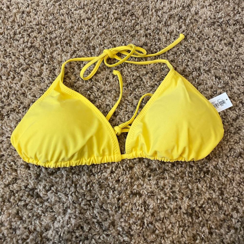 NWT Yellow Bikini Top